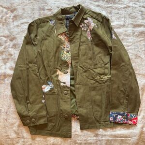 The Hundreds Olive Green Embroidered Field Jacket